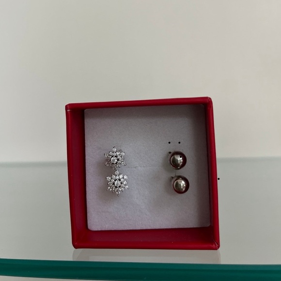 Sterling Silver Earrings Set of Two NIB - Picture 3 of 4